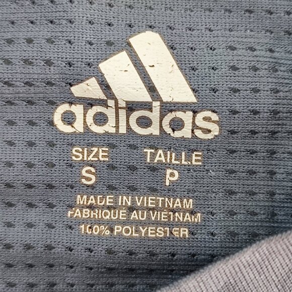 Adidas active wear T-shirt boys size S grey short sleeve mesh back - Picture 5 of 8